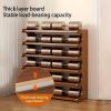 5/6-Tier Space-Saving Shoe Storage Rack with Wood Grain Finish.