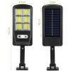 100 LED Solar Motion Sensor Wall Light with 3 Modes and IP65 Waterproof Design.