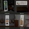 64x21-Inch LED Full-Length Mirror with 3-Color Lighting and Stand.