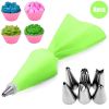 8/10/18-Piece Reusable Silicone Pastry Bag and Piping Tip Set.