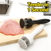 Stainless Steel Needle Meat Tenderizer with Non-Slip Handle.
