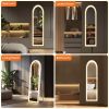 64x21-Inch LED Full-Length Mirror with 3-Color Lighting and Stand.