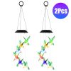 Solar Hummingbird Wind Chime with 6 Color-Changing LED Lights.