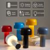 Rechargeable Mushroom Table Lamp with Touch Control for Bedside Decor.