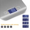 1pc 10KG/5KG Stainless Steel Digital Kitchen Scale with LCD Display.