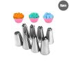 8/10/18-Piece Reusable Silicone Pastry Bag and Piping Tip Set.