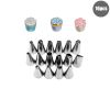 8/10/18-Piece Reusable Silicone Pastry Bag and Piping Tip Set.