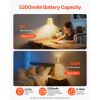 2-Pack Rechargeable Cordless Table Lamps with Stepless Dimming and Adjustable Height.