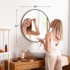Black Round Wall Mirror for Bathroom, Entryway and Bedroom Vanity.