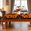 60x84-Inch Halloween Pumpkin, Castle and Ghost Rectangular Tablecloth