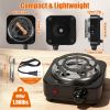 500W Electric Charcoal Burner with 5 Heat Settings, Grill and Tongs.