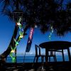 Color-Changing Solar LED Hummingbird and Butterfly Wind Chime for Outdoor Garden Decor.
