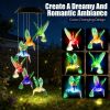 Solar Hummingbird Wind Chime with 6 Color-Changing LED Lights.