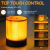 Rechargeable Wood Touch LED Table Lamp for Bedroom and Living Room.