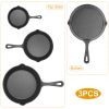 3-Piece Pre-Seasoned Cast Iron Skillet Set 6, and 10 Inch.