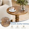 Round Side Table with Solid Wood Legs for Living Room and Bedroom.