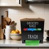 1PC Dual-Purpose Wooden Holder for Garbage Bags And Organization - Spacious