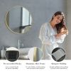 Black Round Wall Mirror for Bathroom, Entryway and Bedroom Vanity.