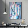 Hand-Painted Abstract Woman Figure Canvas Wall Art for Modern Home Decor.