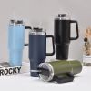 30-Ounce Insulated Stainless Steel Travel Tumbler with Straw and Handle.