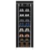 1 Large Capacity 10-Tier Non-Woven Shoe Rack, Space-Saving, Tall & Narrow, Movable for Dust Removal, Stable Structure, Multi-Color