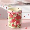 60-Pack 4-Gallon Drawstring Trash Bags with Red Rose Print.