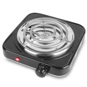 1000W Portable Coil Hot Plate with 5 Heat Settings (Option: 1Burner_Black)