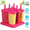 6-Piece Reusable Popsicle Mold Set for Homemade Frozen Treats