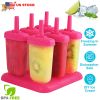 6-Piece Reusable Popsicle Mold Set for Homemade Frozen Treats
