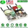 2-Piece Pull-Out Cabinet Organizer with Sliding Steel Drawers
