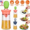 2-in-1 Glass Oil Dispenser with Measuring Dropper and Silicone Brush
